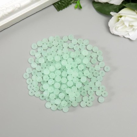 Set of matte beads "Astra" 6 mm, 20 g, mint