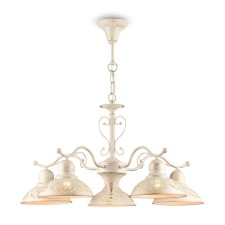 Caustra Freya Fr2566-PL-05-WG Benoit, 670x670x1535 mm, E27, 5x60W, cream color with gold