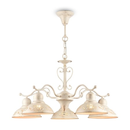 Caustra Freya Fr2566-PL-05-WG Benoit, 670x670x1535 mm, E27, 5x60W, cream color with gold
