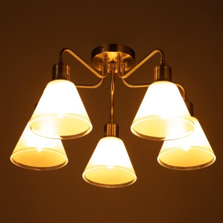 Lucy chandelier 5x60W E27 Antique bronze 60x60x29cm-2