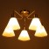 Lucy chandelier 5x60W E27 Antique bronze 60x60x29cm