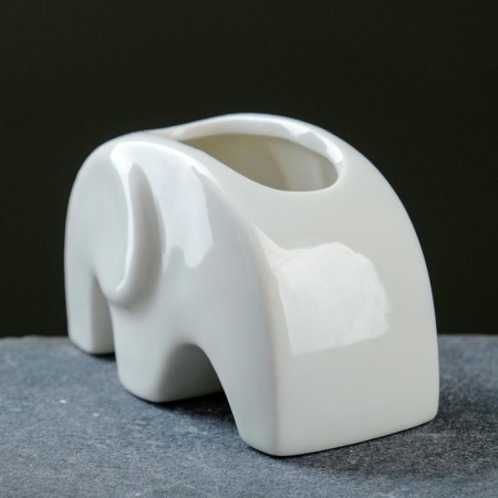 Pot "Elephant" White, 10x5x6cm-3