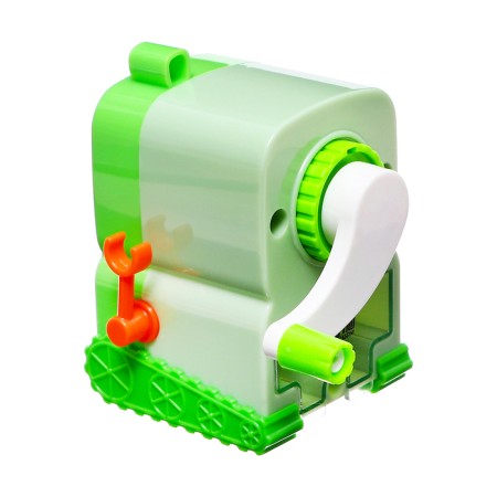 Mechanical sharpener with container, green robot-4