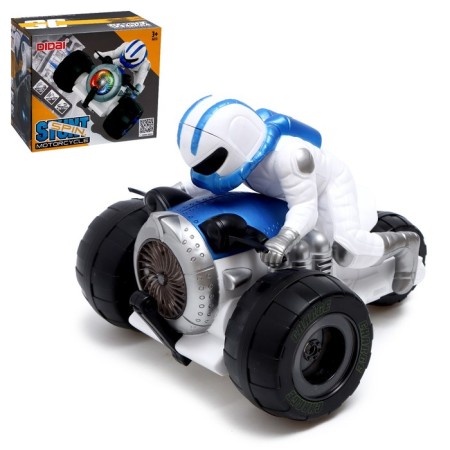 Cover "Racer", light and sound, works from batteries, white-blue color