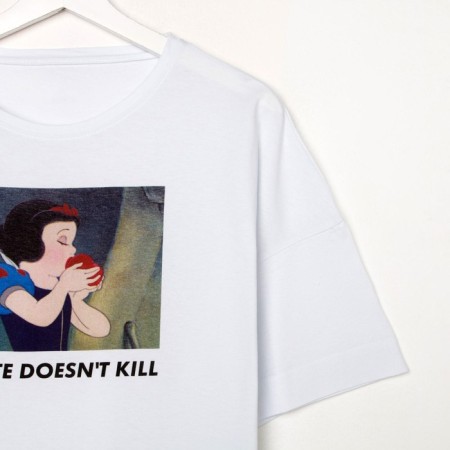 Snow White T -shirt Oversize Princess, white color-6
