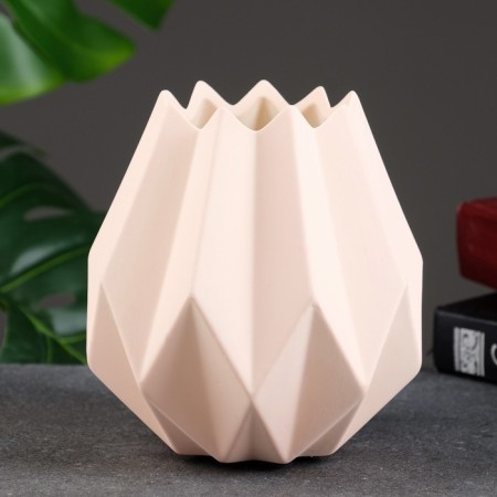 Kashpo - Vase "Triangles" 14x7x7cm, pink-2