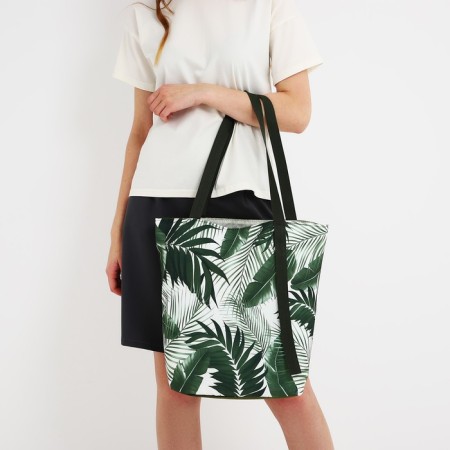 Bag Women's Beach "Tropics", 39x32 cm, olive-8