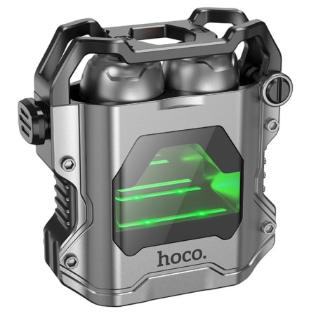 Hoco EW33 TWS headphones, wireless, vacuum, BT5.3, 25/300 mAh, microphone, gray-1