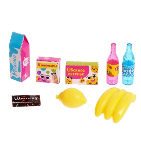Game set of cash desk "Shop", with accessories, light, sound, mix-10