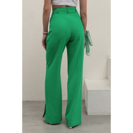 Women's pants with a section of Eliseeva Olesya, size 46, green color-2