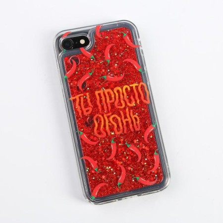 IPhone 7.8 phone case with sparkles inside Pepper, 6.8 × 14 cm-1