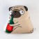 Decorative Ethel Pillow "MUABLE" 40x40 cm, velor, 100% p/e