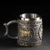 Bull stainless steel mug, 400 ml, silver color