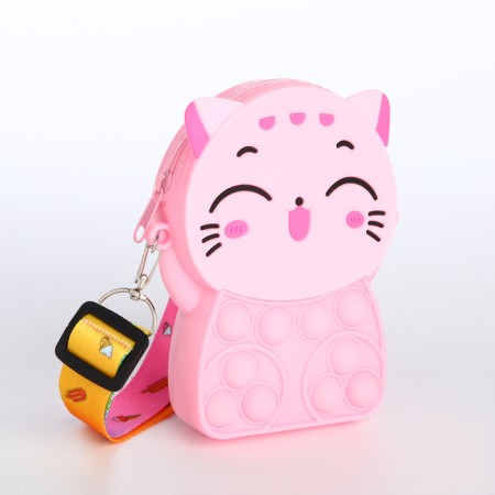 Bag's bag with lightning, pink color