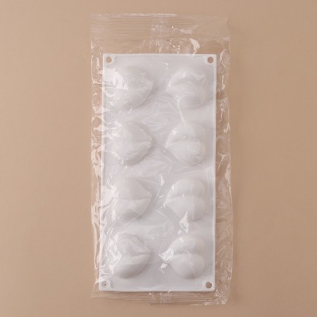 Form for mousse desserts and baking "Randeva", 30 × 14.4 × 2 cm, 8 cells (4.9 × 4.4 cm), white color-6