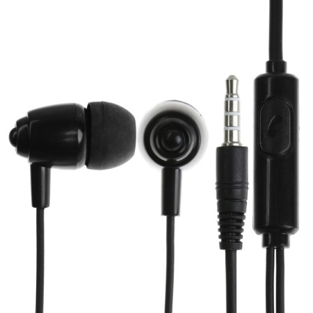 Perfeo alto-m headphones, vacuum, microphone, 104 dB, 32 Ohm, 3.5 mm, 1.2 m, package, black
