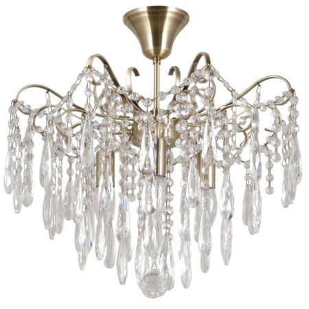 Crystal chandelier Bencrezo B21083/4AB CL, 4x40W, E14, 47x47x47 cm, bronze color