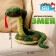 Soft toy "Snake", 15 cm, green color