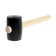 Kiyanka scrap, wooden handle, black rubber, 75 mm, 700 g