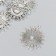 Decor for creativity Metal "Sun and Cosmonaut" silver 3x3.3 cm