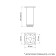 Square support, d = 25x25 mm, h = 150 mm, chromium color