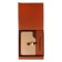 Organizer on the rings of A6+, 80 sheets, leatherette, with a stream, a line, with a handle, in a gift box, brown