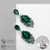 Earrings with rhinestones "carnival" chic, green color in black silver
