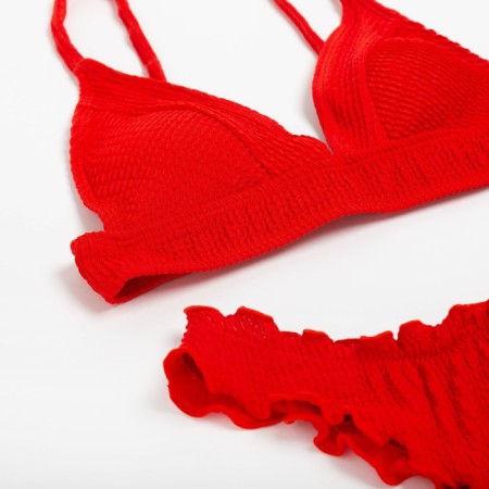 Female Separate Minaku swimsuit with assemblies Red color, size 48-7