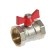 Ballic zein tap, inner/internal thread 1 ", butterfly, nickel -plated brass