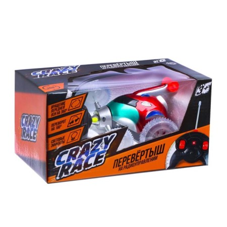Crow in the radio -controlled “speed”, works on batteries, light effects, red color-6