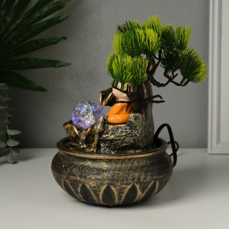 The desktop fountain from the network, the backlight "Little Hothee by the tree" MIX 16x18x24 cm-5