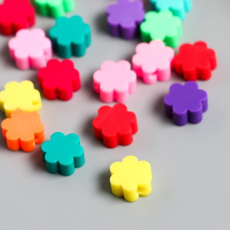 Beads for PVC creativity "Bright flowers" set 25 pcs 0.5x0.9x0.9 cm-1