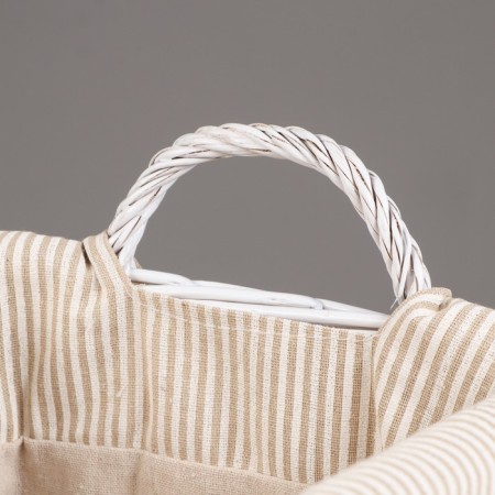 High -high shelling basket with handles "bell", 36x26x26 cm, white-1