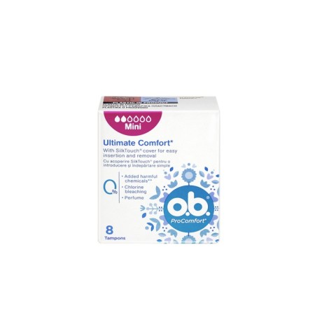 Hygienic female tampons O.B. Pro Comfort Mini, 8 pcs