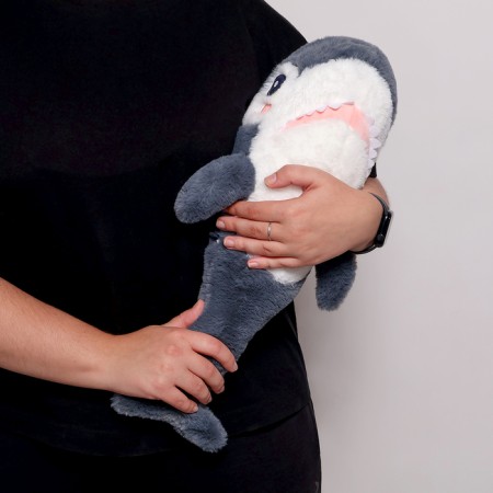 Soft toy "Shark", dark gray color, 45 cm-9