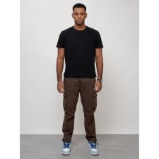 Cargo jeans men, size 56, brown color