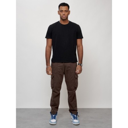 Cargo jeans men, size 56, brown color