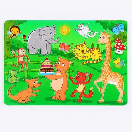 Stencil for kids "funny animals" with coloring-1