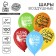 Shar Latex 12 "Happy Birthday", a gift with a bow, 100 pcs.