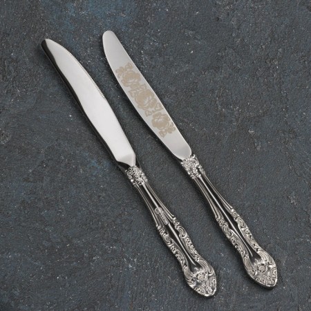 Table knife "Troika", h = 21.5 cm, thickness 2 mm, art painting-4