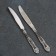 Table knife "Troika", h = 21.5 cm, thickness 2 mm, art painting