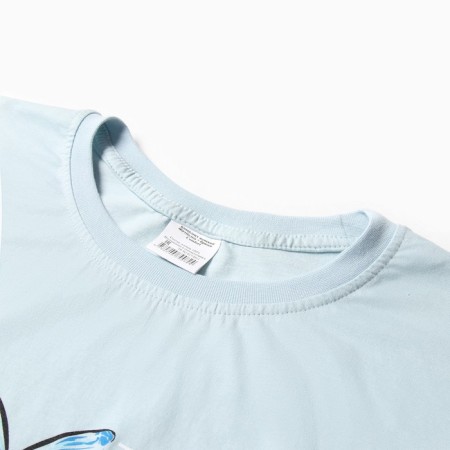 Home home Love set (T -shirt, trousers), blue color, size 46-1