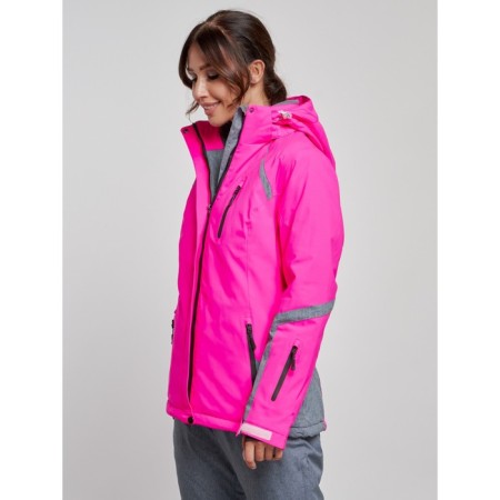 Ski jacket female winter, size 46, pink color-4
