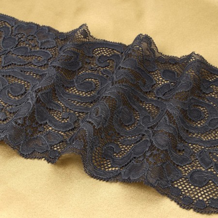 Lace elastic fabric, 175 mm × 2.7 ± 0.5 m, graphite color-2