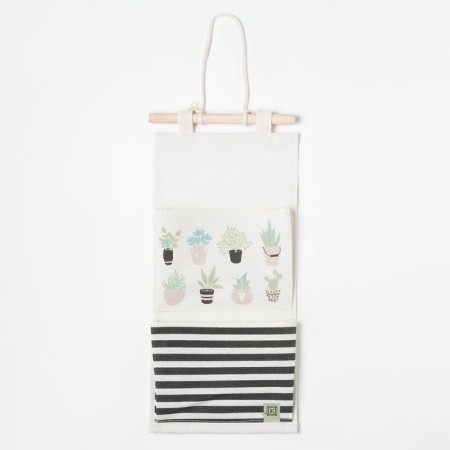 Textile pocket "Flower shop" 2 departments, 41x20 cm-1