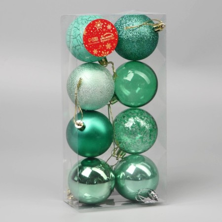 Set of balls plastic D-5.5 cm, 8 pcs "Ivet" Green-1