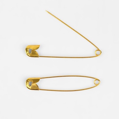 English pins, 50 mm, 500 pcs, gold color-1