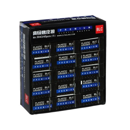Rectangular eraser 37 x 22 x 1.2 mm, in a cardboard holder, mix-2