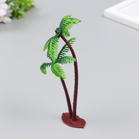 Decor for creating miniatures (trees) "Two palm trees" 14 cm-3
