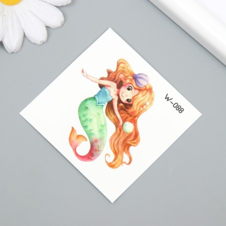 Tattoo on the body color "Little Mermaid" mix 6x6 cm-2